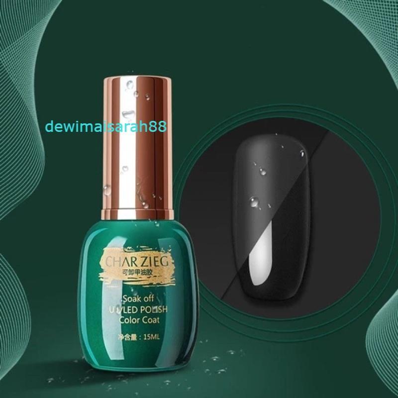 Charzieg Top Coat Base Coat Primer UV LED Kutek Cat Kuku Nail Art 15ml 3
