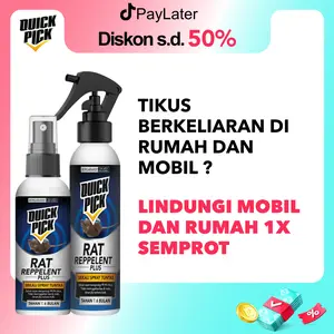 SPRAY ANTI TIKUS SEMPROT QUICKPICK (FREE 250ML) Rat Repellent Cairan Racun Obat Pengusir Pembasmi Hama Anti Wirok Curut Mencit Celurut di Kap Mesin Mobil Motor Kabel Interior Rumah Dapur Ruang Tamu Gudang Parfum Alami AMPUH Disinfectant not Wiselie