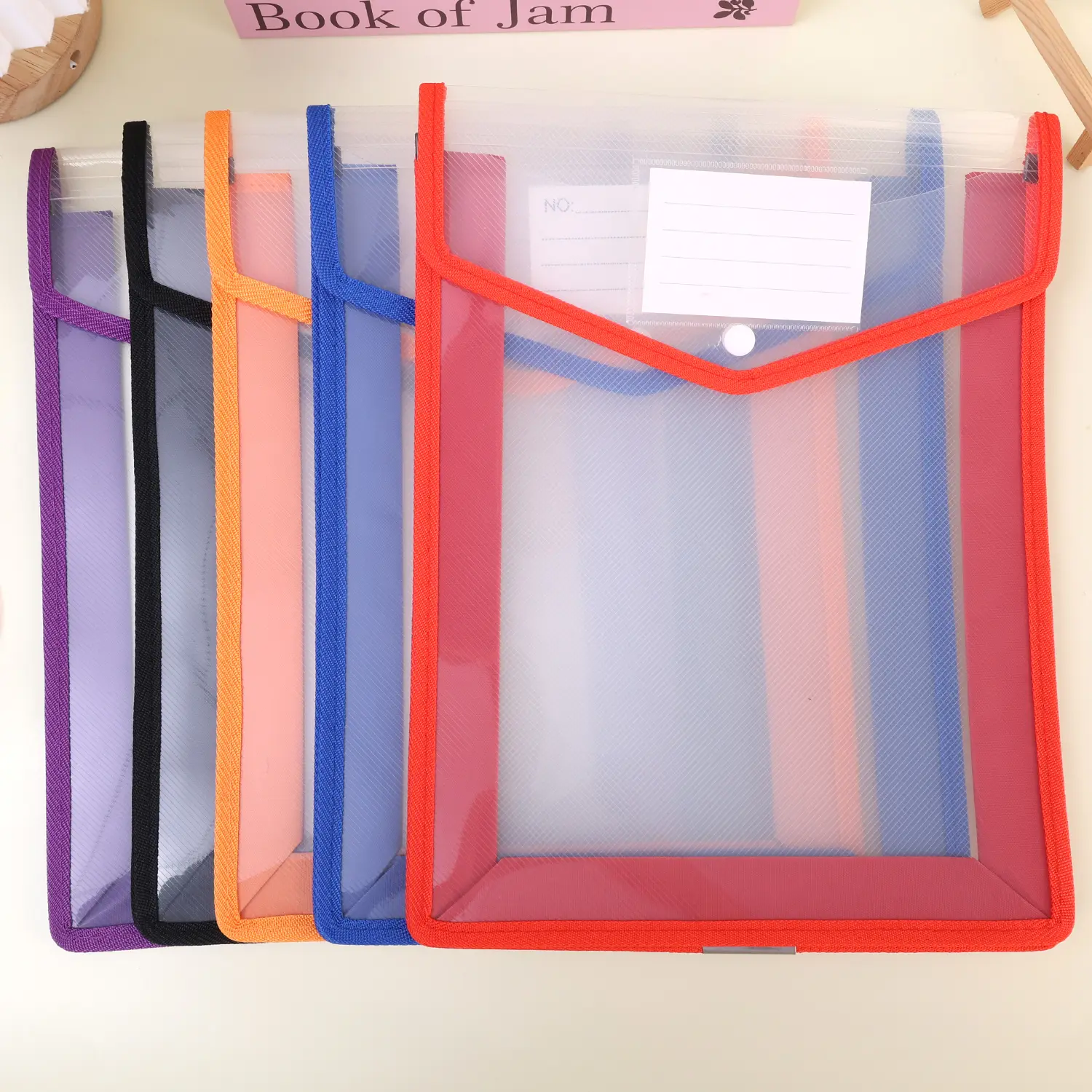 A4 Button Premium PVC File Organizer Pouch Quick Access Design ...