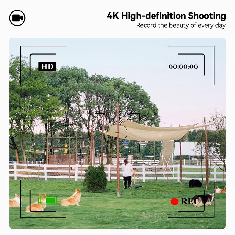 Product Introduction of 4K 5000W Pixels Retro HD Camera Double Photography 8X Zoom Home Travel Portable Card Camera #467929 67