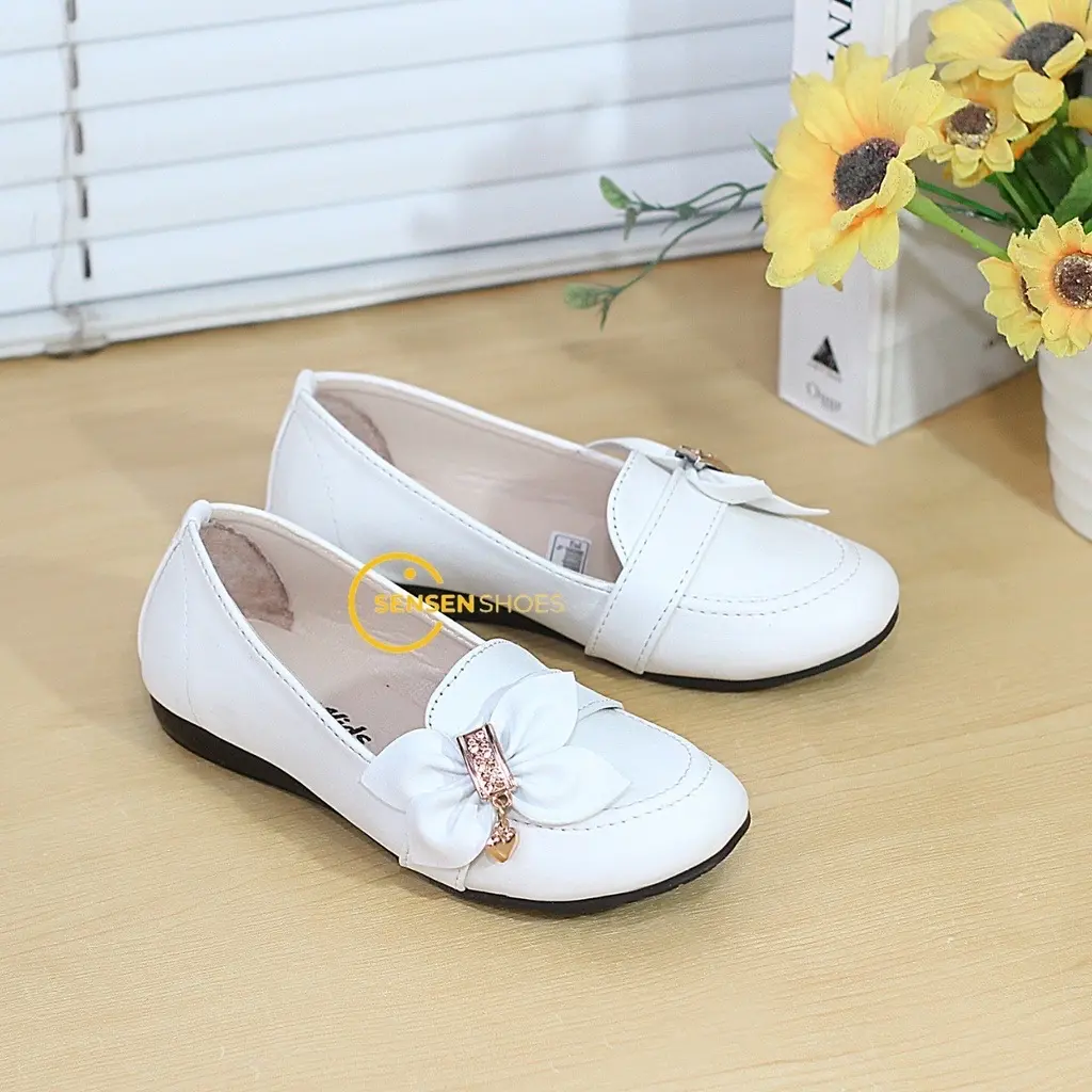 Sepatu Flat Shoes Anak Perempuan Slip On Empuk Motif Pita