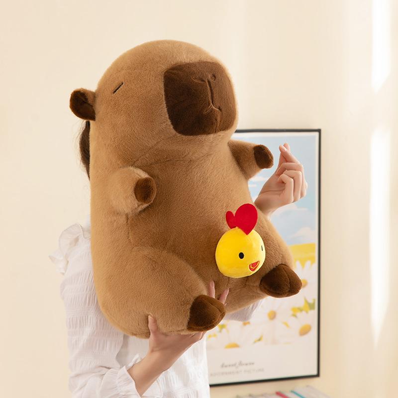 Gấu Bông Chuột Capybara Gà Con Rút Tự Động 50Cm Size Đại Thú Nhồi Bông Chuột Lang Nước Capybara Siêu Mềm Đáng Yêu Toy Thú Bông Đồ Chơi Phát Nhạc