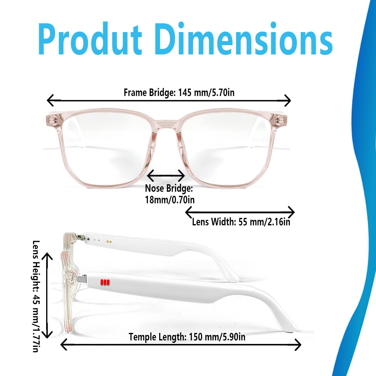 Smart AI translation audio glasses, real-time app translation in over 160 languages, light-sensitive color-changing lenses - Image 4