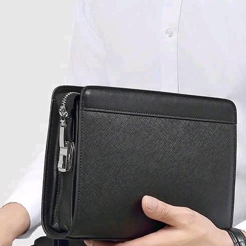 [Liinz] Clutch Cầm Tay Da Bò Khoá Số  L8082 - Túi  kẹp nách nam