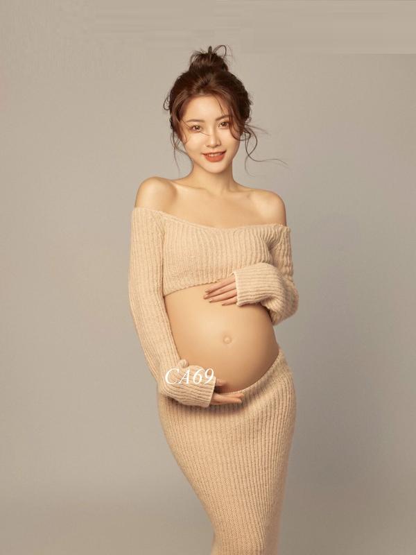  CÓ SẴN Đầm Bầu Váy Bầu Chụp Ảnh Nghệ Thuật Ôm Body Sang Chảnh CA69 