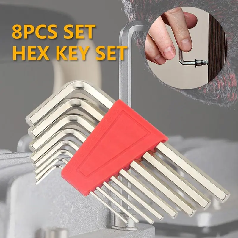Bộ Cờ Lê Lục Giác Bằng Thép Không Gỉ, Hình Chữ L, 58 Chiếc, Cứng Cáp Và Đa Chức Năng, Thích Hợp Sử Dụng Trong Nhà, Bền, 100120 Trong, W3V3, Hàng Mới Về 0