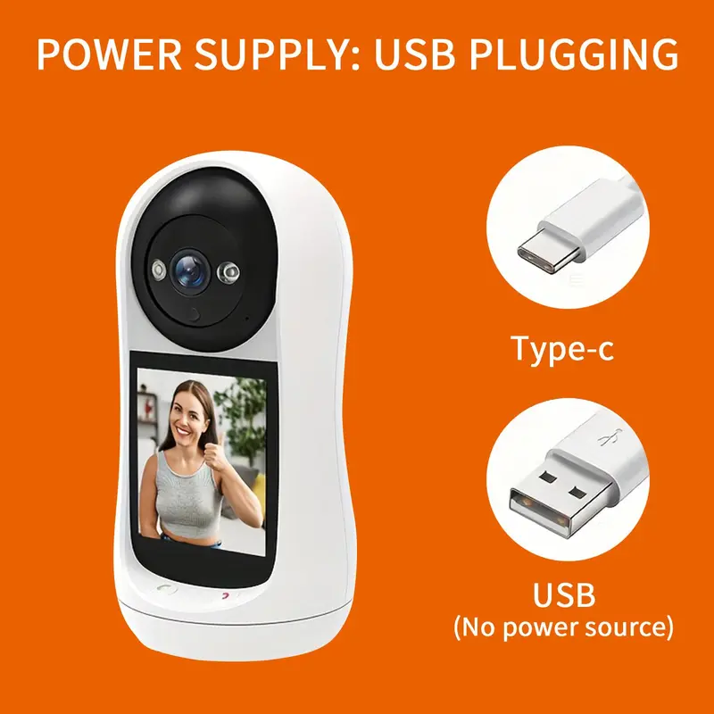 1080P HD Smart Security Camera, USB Powered WiFi Camera with Night Vision, Motion-Detection Camera with Two-Way Audio for Home Surveillance 3