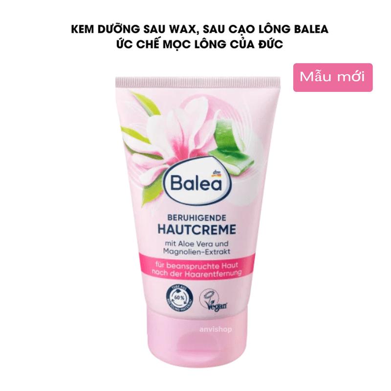 Kem dưỡng da sau cạo lông, wax lông Balea hỗ trợ ức chế mọc lông