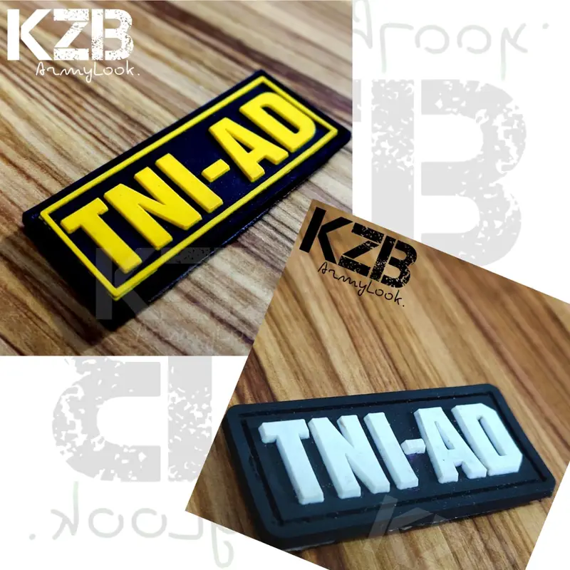 Patch Rubber Velcro-Emblem Karet T N I AD Size Small 0