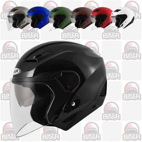 Jual Helm Zeus 611 Z611 ZS611 - Halfface Double Visor - White