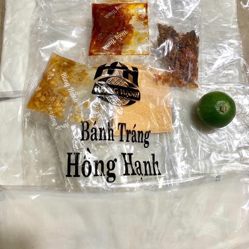 10gói bánh tráng sate tỏi bò muối nhuyễn tắc Hồng Hạnh - Ăn vặt Food
