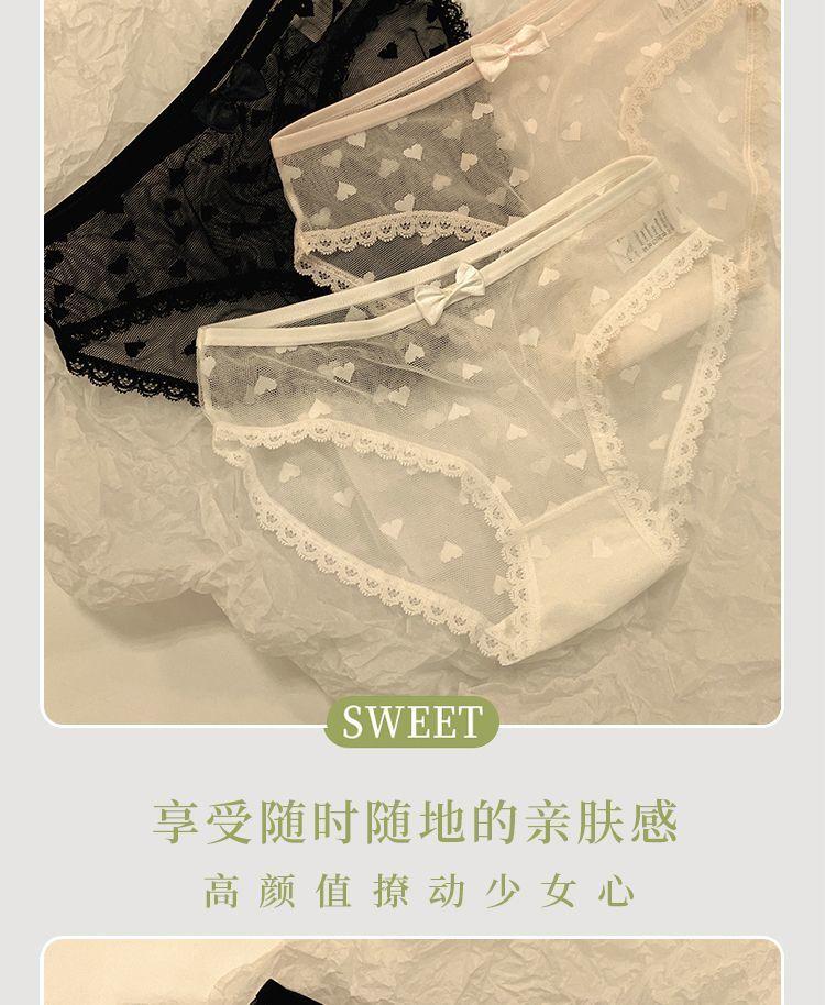 Product Introduction of Đồ Lót Ren, Dành Cho Nữ, Chất Liệu Cotton, Kháng Khuẩn, Thích Hợp Cho Học Sinh, Gợi Cảm Và Cá Nhân Hóa, Thiết Kế Quyến Rũ, cạp vừa, Quần Lót Không Đường May An Toàn, Bộ Sưu Tập 2364 Người 4