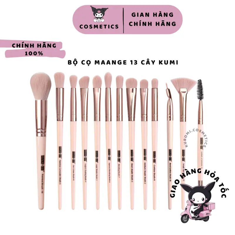 Bộ 13 cọ trang điểm mắt MAANGE Chuyên Nghiệp Cọ Makeup Trang Điểm Lông Cọ Mềm Dễ Vệ Sinh Phù Hợp Người Tập Make Up 1