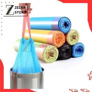 Plastik Sampah Roll Gulung Dengan Tali 45x50cm Isi 15 Lembar