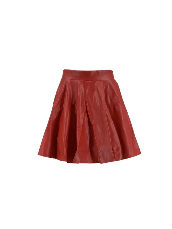 Women's 2024 Solid Zipper High Waist Skirt, Fashion Pu Leather Mini Skirt for Daily Outdoor Wear, Holiday Outfits, Coquette Skirt, Casual Women's Bottoms for Summer Spring Fall 3