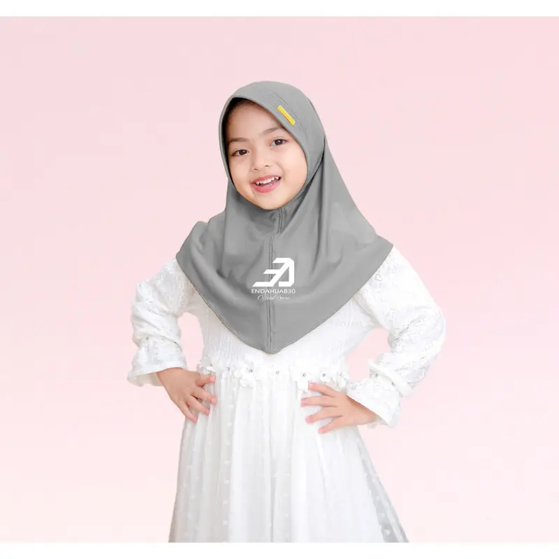 Edahijab Model Sport Anak 3-12 Tahun Paud Tk Sd Smp Hijab Muslim Instan Polos Kerudung Harian Cokelat Hitam Muslim Sekolah 7