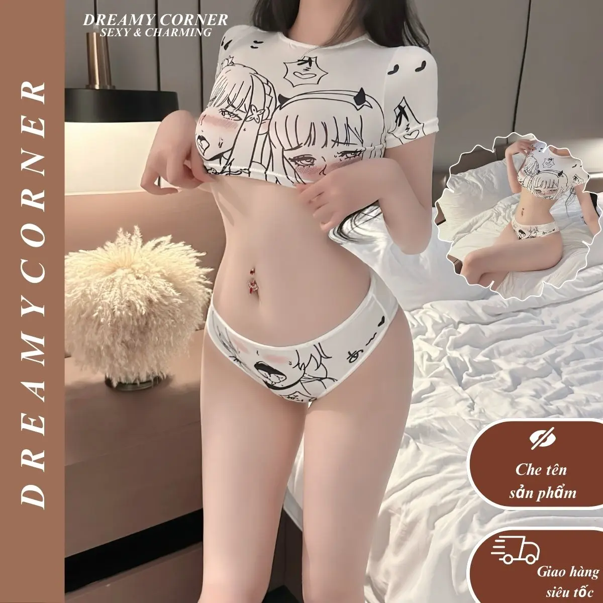 DREAMY CORNER – BỘ ĐỒ NGỦ PHONG CÁCH ANIME DN86, CÁ TÍNH VÀ QUYẾN RŨ