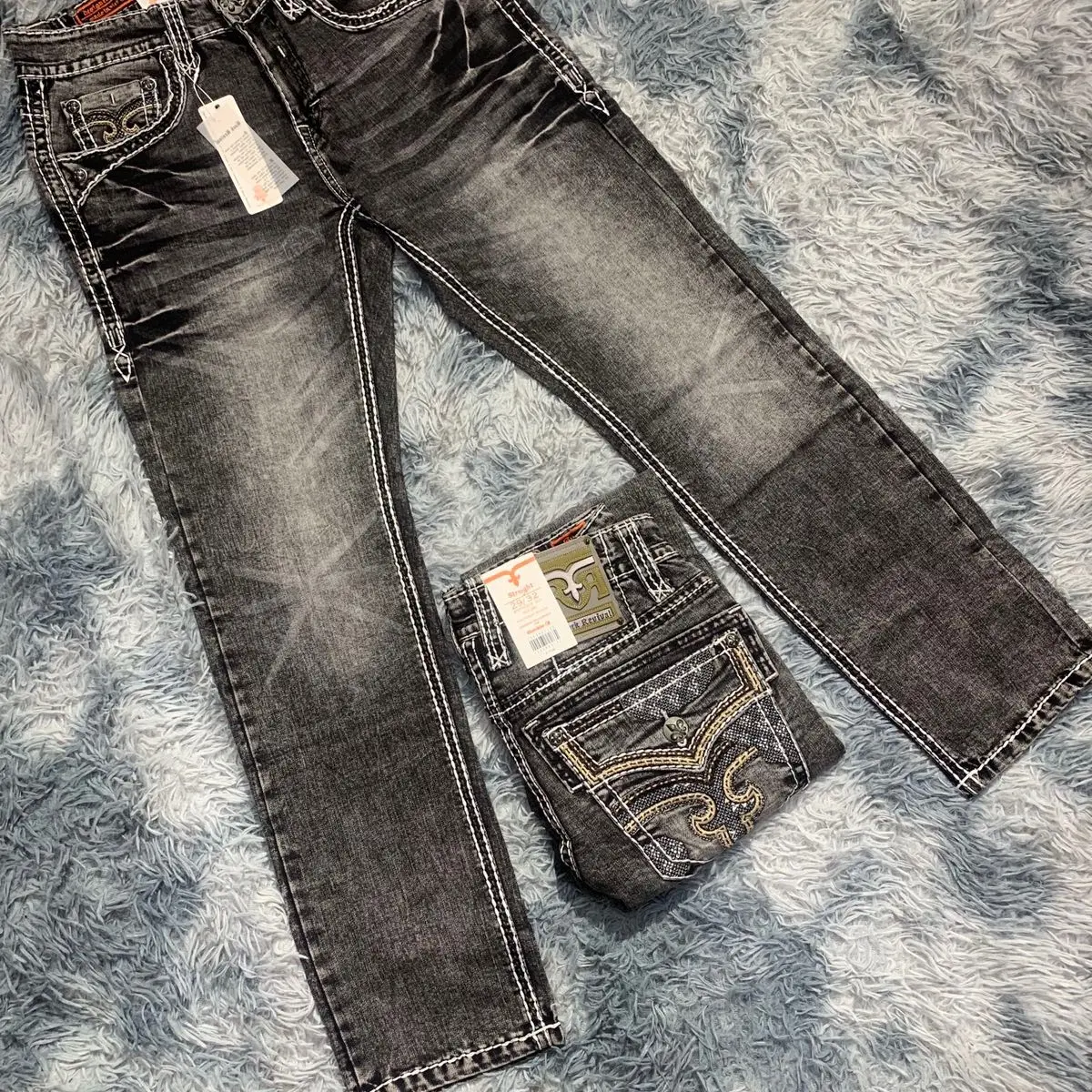 Quần jean roock túi thêu cao cấp..hàng nhập cực chất cho ae nha- Menswear roock nam