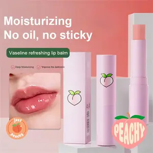 Happy Girl Lipbam Peach Lipstick Kelembaban Tahan Lama Mengubah Warna Anti Retak Kering Balsem Bibir Natural Memudarkan Garis Bibir - Lipbalm