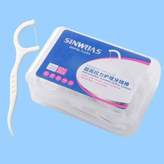 Hộp 50 cây tăm chỉ nha khoa vệ sinh giúp răng sạch sẽ- Tăm nha khoa xỉa răng 0