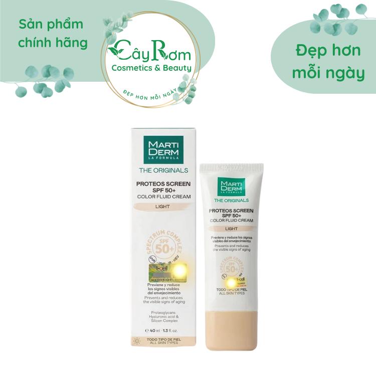 [Công ty] [Martiderm Nâng Tone] Kem Chống Nắng Phổ Rộng Nâng Tông Martiderm Light Originals Proteos Cream SPF 50+/ 40ml