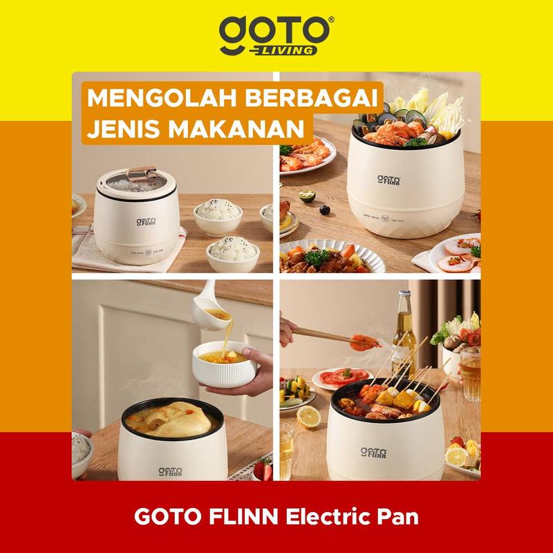 Goto [COD] Flinn Panci Listrik Elektrik 1.6L Fry Pan Penanak Nasi Serbaguna 4
