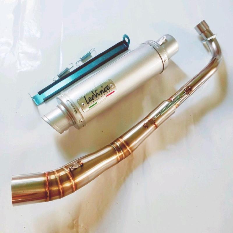 Pô leovin full cổ 2 khúc 201 gắn sirius 110/50cc - phu kiên xe may ,Phụ Tùng Phụ Kiện