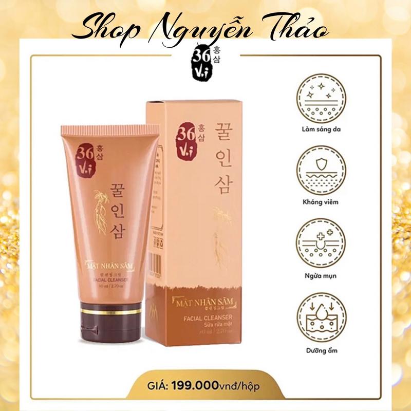 Sữa rửa mặt - Mật nhân sâm làm sạch da, hỗ trợ trị mụn 80ml
