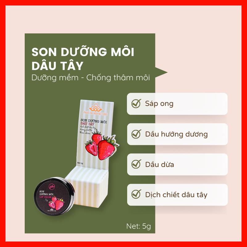 Son Dưỡng Mật Ong, Son Dâu Tây Ngừa Thâm Môi Phấn Nụ Hoàng Cung Nữ son  duong duong  moi