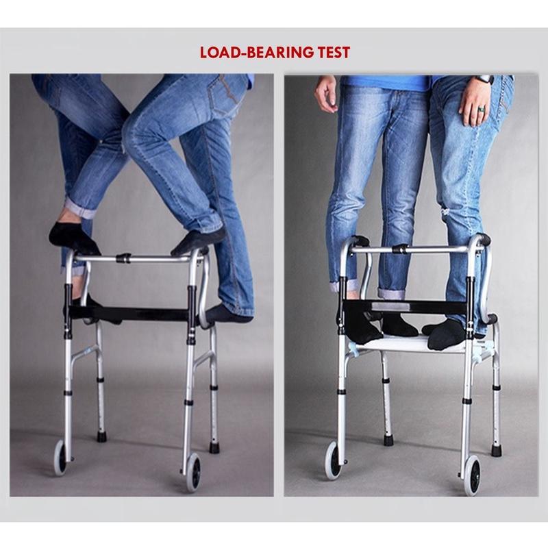 Ayuqi--Foldable Elderly Walking Frame Adjustable Elderly walking stick Support Shower Chair 2