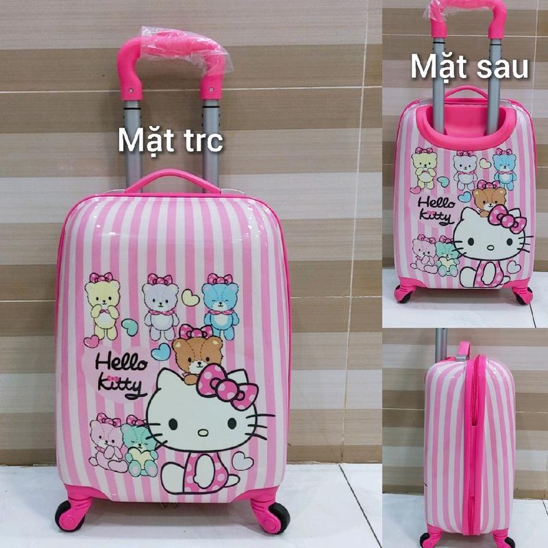 Vali Balo  Kéo Cho Bé Họa tiết  In Hình Nổi 3D Dễ Thương Size 18inch cho bé trai và bé gái siêu đẹp , vali hành lý xách tay máy bay tiện lợi bền đẹp độ dày vừa phải áo rằn ri