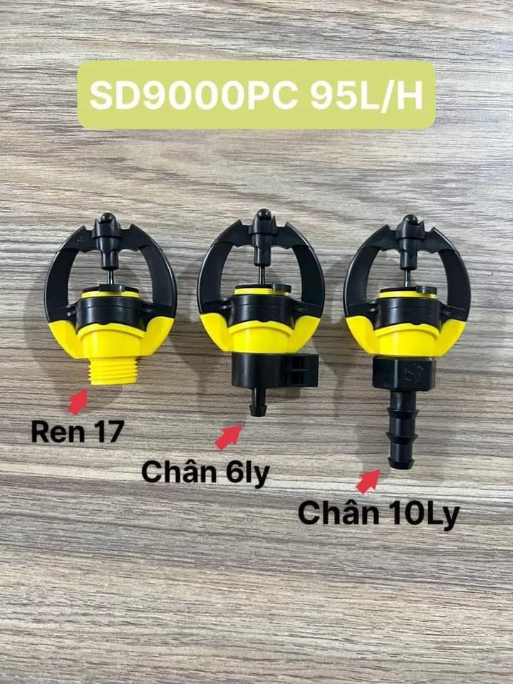 Product Introduction of Béc tưới bù áp SD9000 35-55-95-135l/h tưới tại gốc và phủ rộng phun mưa đều mịn lên tới 98% 4