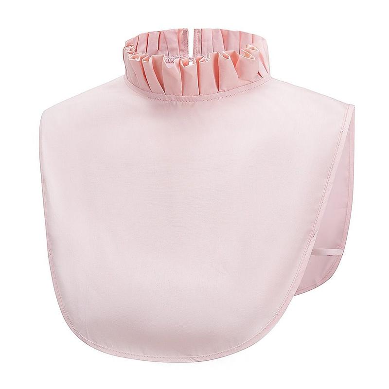 Product Introduction of Elegant Cotton False Collar Solid Color Turtleneck Ruffled Mock Neck Sleeveless Detachable Clothes Accessory Women Ladies 18
