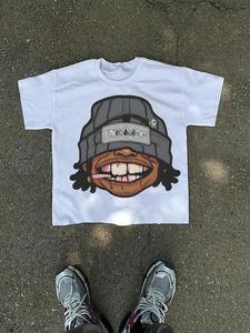 Men's Cartoon Print Round Neck Tee, Regular Fit Street Fashion Casual Short Sleeve T-Shirt for Daily Wear, Men's Summer Clothes