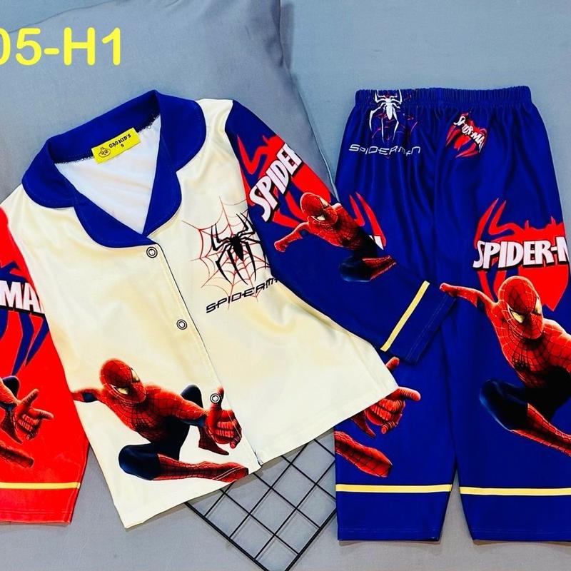 MÃ G105 MẪU PIZAMA DÀI QUẦN VÁ ÁO CHO BÉ TRAI TỪ 12kg ĐẾN 42kg CHẤT THUN LẠNH CO GIÃN 4 CHIỀU