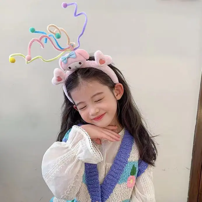 BISA COD F6415 Bando Lucu Motif Karakter / Hairband 3D Unik Imut Motif Kepala Spiral Headbands Hadiah 2
