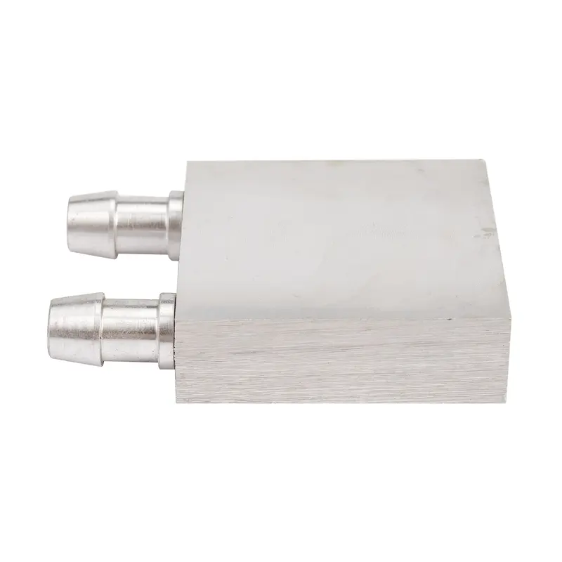 Khối làm mát nước, vật liệu hợp kim nhôm chính, kích thước 40x40mm, cho bộ làm mát nước lỏng, hệ thống tản nhiệt, màu bạc, thích hợp cho máy tính để bàn và máy tính xách tay, sử dụng cho CPU 6