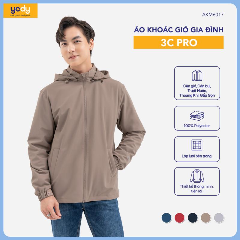 YODY Áo Khoác Nam Gia Đình 3C Pro 2023 AKM6017