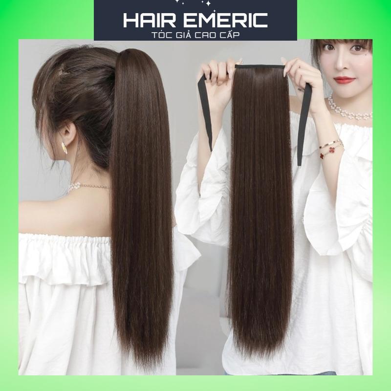 Tóc giả Nữ cột đuôi ngựa thẳng Emeric, Wig buộc đuôi ngựa thẳng