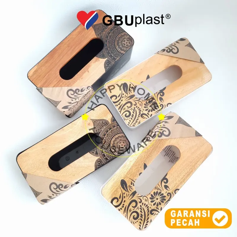 GBUplast LATARSA Small Tissue Box Dispenser Tempat Tissue Motif Kayu Back To Nature 3