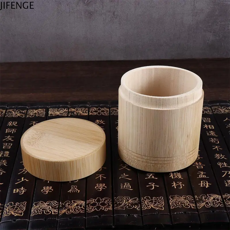 Hộp đựng lọ, Thủ Công tự nhiên, Thân Thiện với môi trường, Hộp đựng bằng tre, Hộp Sắp Xếp lon trà, Hộp đựng đồ 0