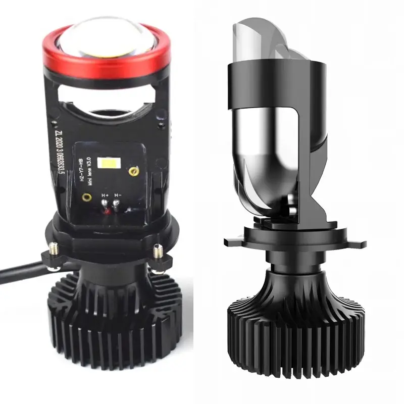 Sepasang 2PCSKemasan Baru Y7D Lampu Led Mobil Y6D Y8D Mini Projie H4 120 Watt 30000LM Super Bright H4 Mini Projector Lens Lensa Motor Mobil Headlight Headlamp-Sepasang Lampu Car 7