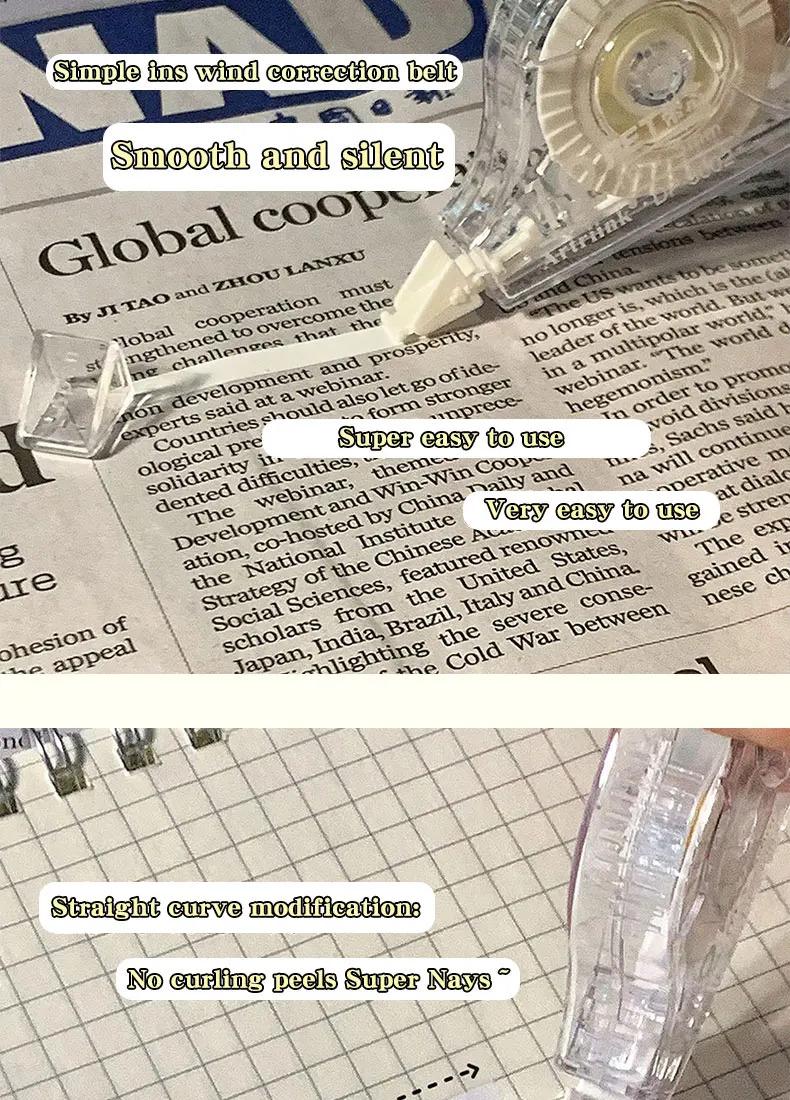 Product Introduction of Factory Manufacturing Correction Tape Set Custom School Items Correction Tape with Transparent Storage Bag 7