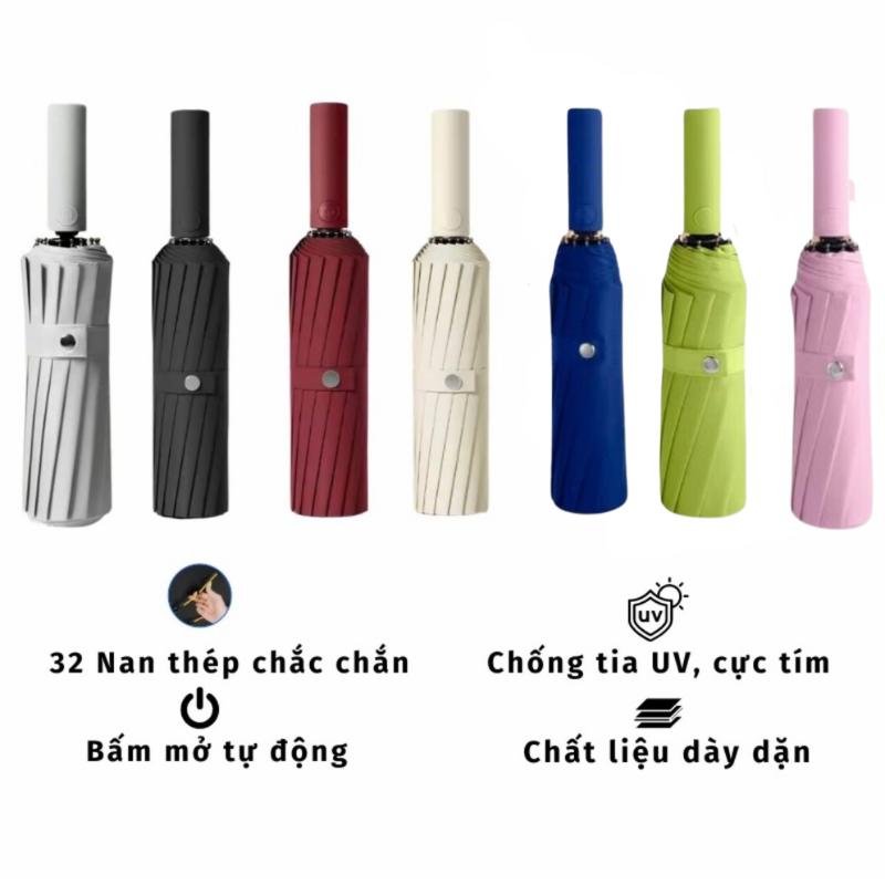 Ô Che Mưa 32 Nan Gấp Gọn Tiện Dụng Chống Tia UV Chắn Nắng Hiệu Quả