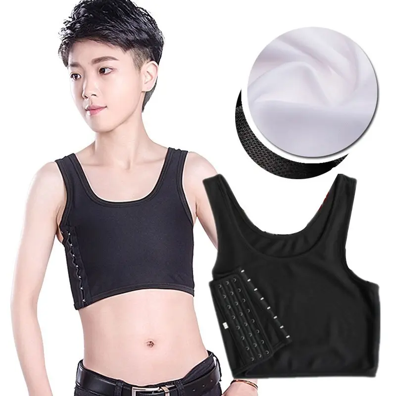 Binder Ngực, Tomboy, Thoáng Khí, Đàn Hồi, Chống Chảy Xệ, Đồ Lót Mỏng, Thích Hợp Cho Học Sinh Và Phụ Nữ, Thể Thao, Áo Ống Ngực, Áo Binder Vest, Cho Ngực To, Có Móc