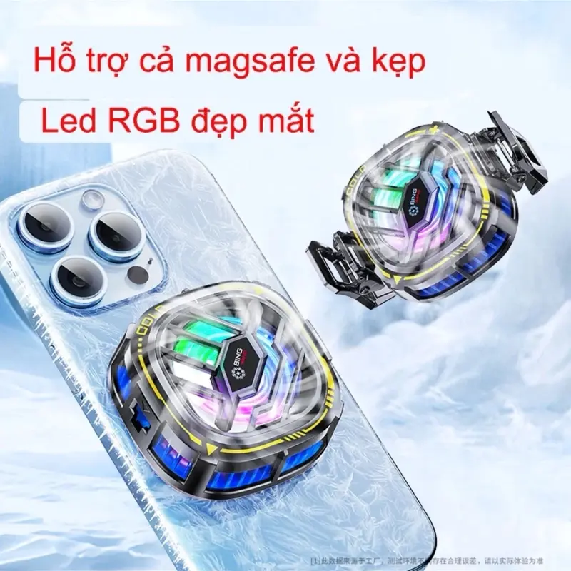 Sò Lạnh X76 Công Nghệ Mới Hỗ Trợ Cả Kẹp Và Từ Tính, Thiết Kế Gaming Hầm Hố Làm Lạnh Sâu Dành Cho Điện Thoại Và Ipad 2