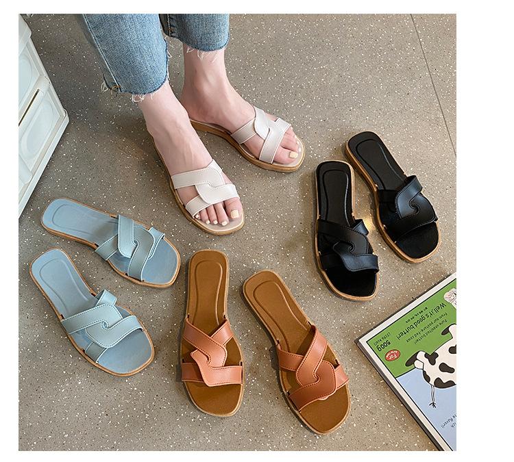 Product Introduction of Dép Lê Nữ, Thời Trang Mới Mùa Hè, Dễ Phối Đồ, Dép Quai Chéo, Đi Trong Nhà, Chống Trượt, Thích Hợp Cho Người Nổi Tiếng Trên Internet, Thời Trang Ins DéP Shoes GiàY 11