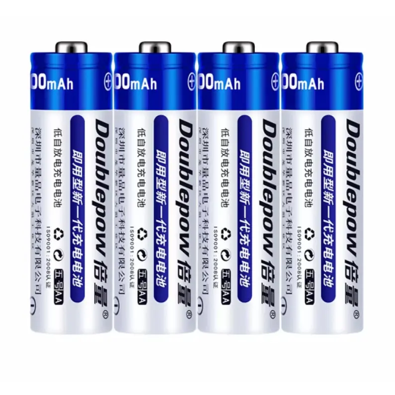 Bộ 4 pin tiểu sạc lại Doublepow công suất thực pin sạc aa pin sạc aaa pin tiểu pin đũa pin sạc