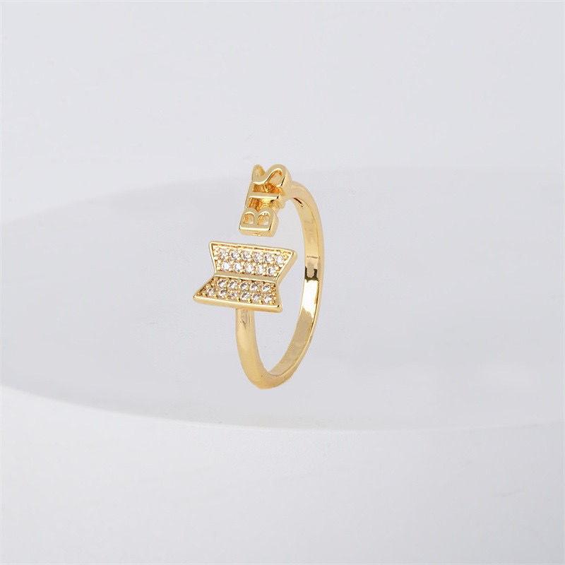 Product Introduction of LL'S|BTS Army Logo Open Ring, Gold Silver, Free gift Box fashionable 15
