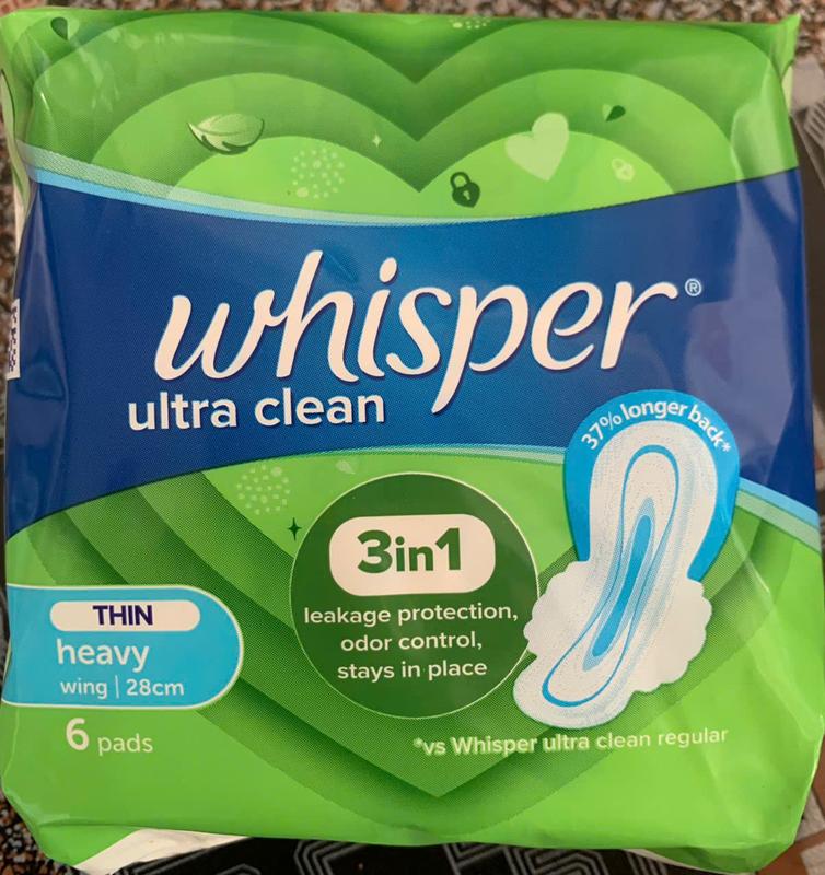 (28cm - 6 Miếng/Gói) Combo 6 Gói Băng Vệ Sinh Whisper Ultra 28cm - 6 Miếng/Gói - Siêu Mỏng Có Cánh Cho Ngày Nhiều